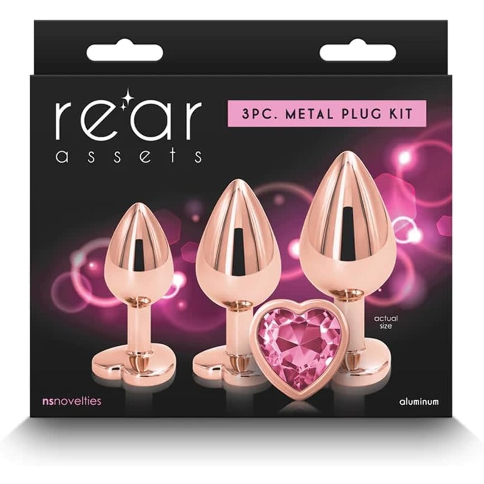 nsnovelties Rear Assets Trainer Kit Rose Gold Pink Heart
