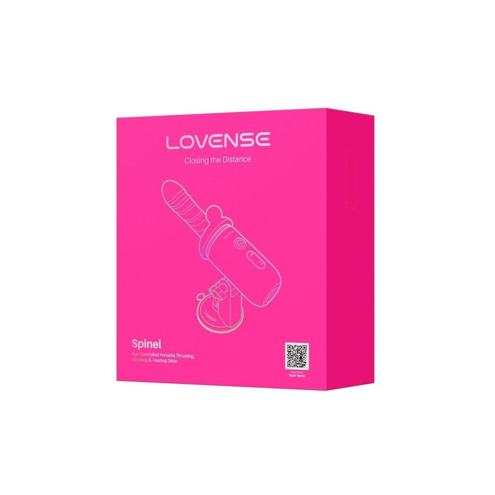 LOVENSE Lovense Spinel Massage Gun Dildo Thrusting Attachment & Heating Component - White/Pink