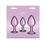 nsnovelties Rear Assets Trainer Chrome Plated Anal Plugs Kit (3pc Set) - Iridescent Pink