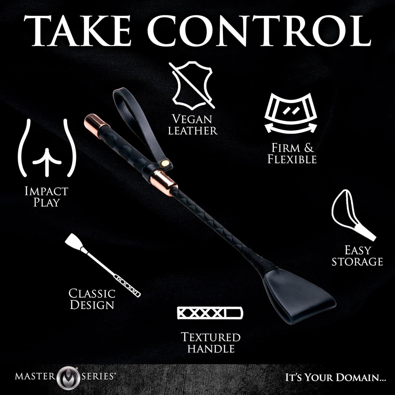 XR Brands Master Series Master Series Riding Crop 12"