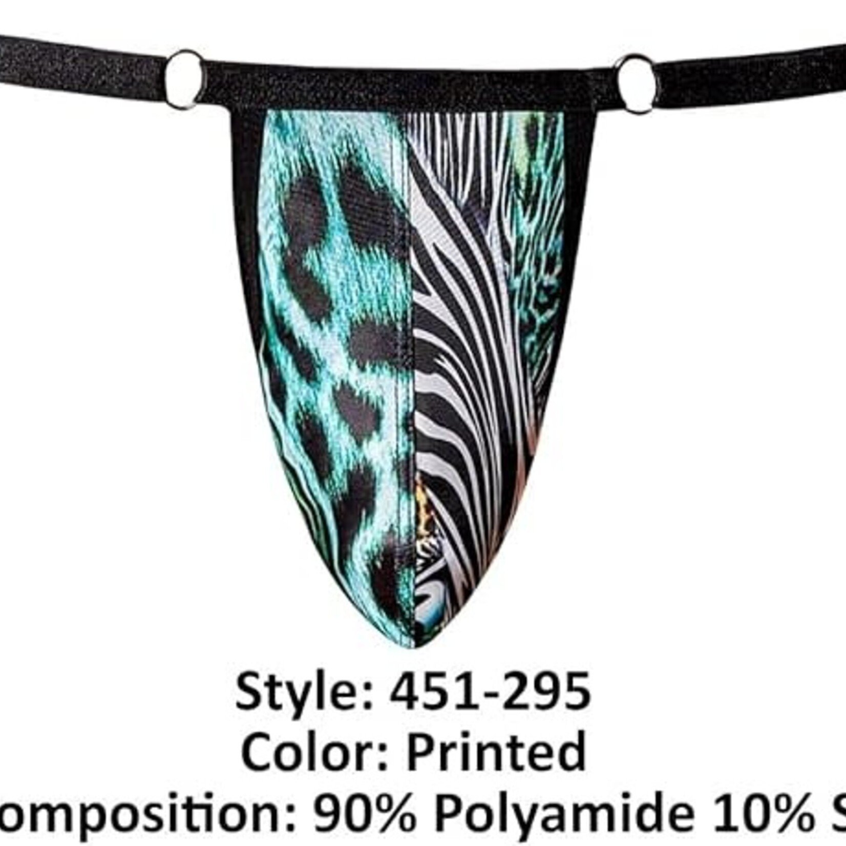 Male Power Go Wild! Adjustable G-String Multi Animal One Size