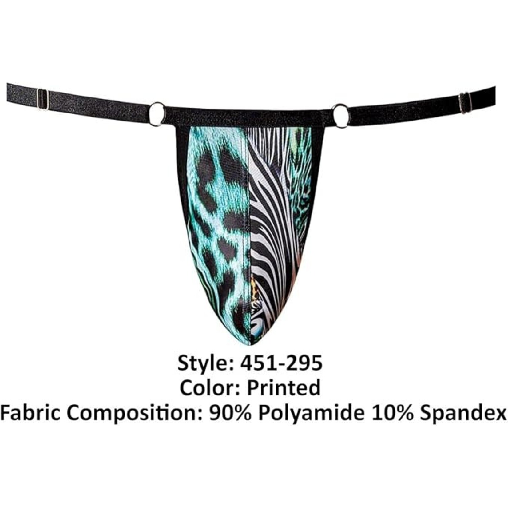 Male Power Go Wild! Adjustable G-String Multi Animal One Size