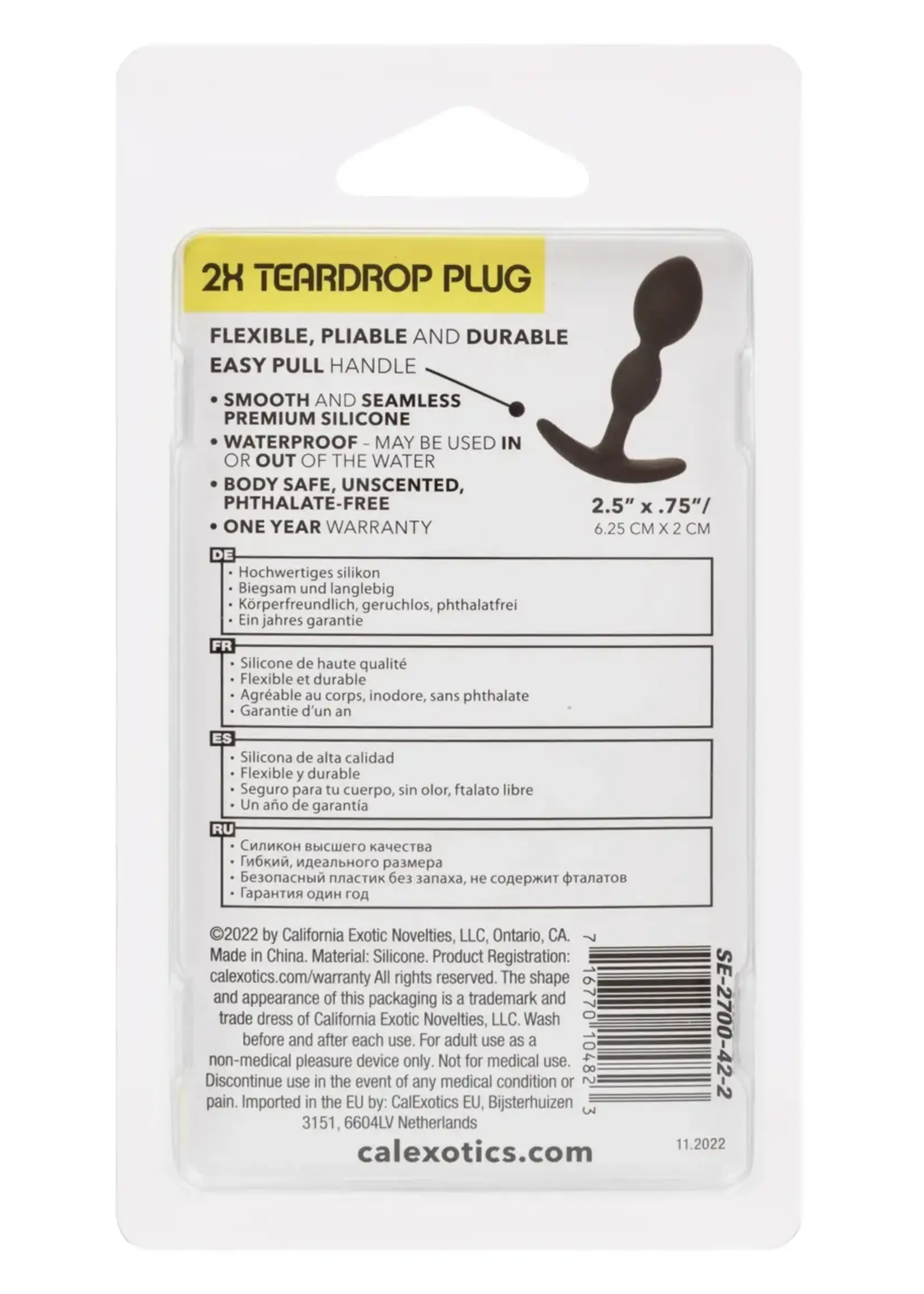 Calexotics Boundless 2X Teardrop Plug