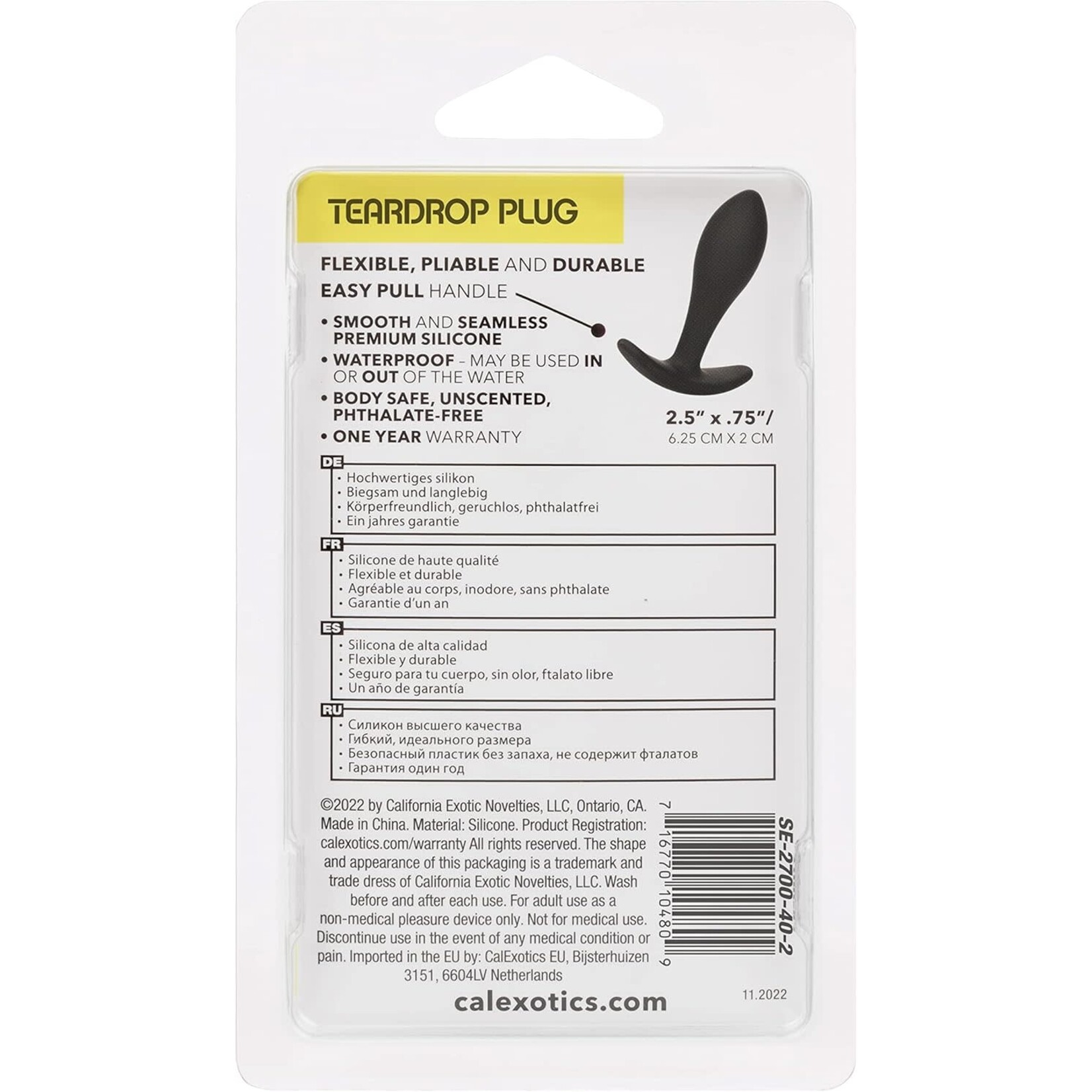 Calexotics Boundless Teardrop Plug