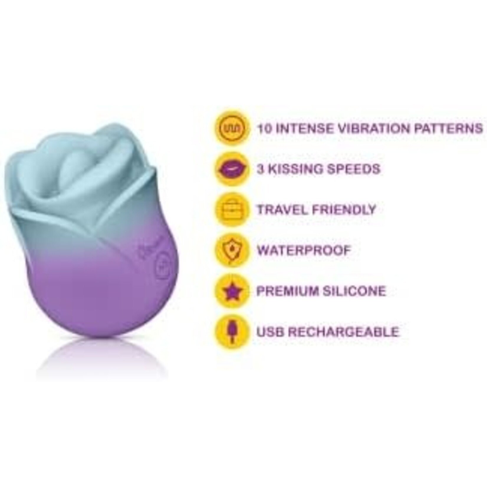 Viben Succubus Vibrating Kissing Rose - Pixie Dust