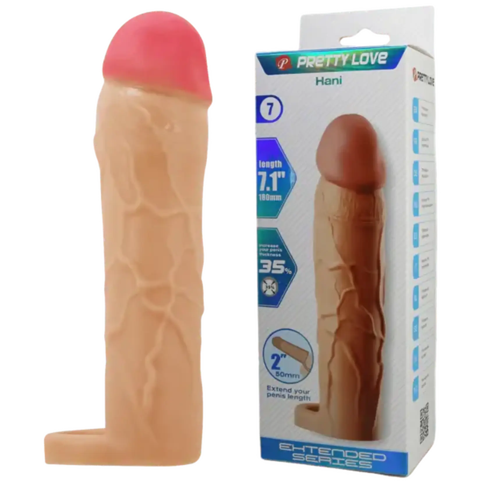 Pretty Love Hani Extended Penis Sleeve - Light