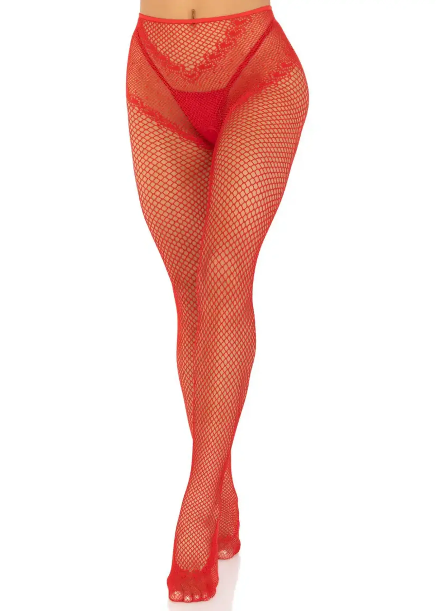 Leg Avenue French Cut Crotchless Fishnet - One Size