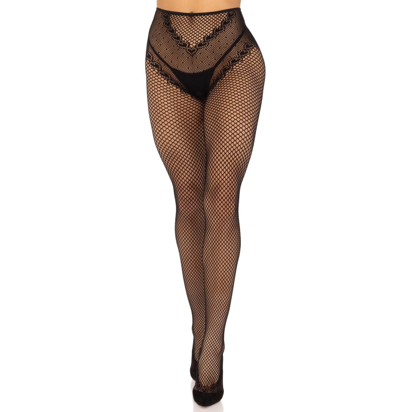 Leg Avenue French Cut Crotchless Fishnet - One Size