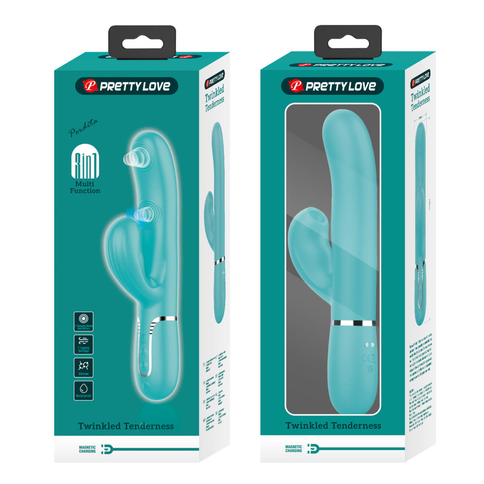 Pretty Love Perdita Twinkled Tenderness Rabbit Vibrator - Turquoise