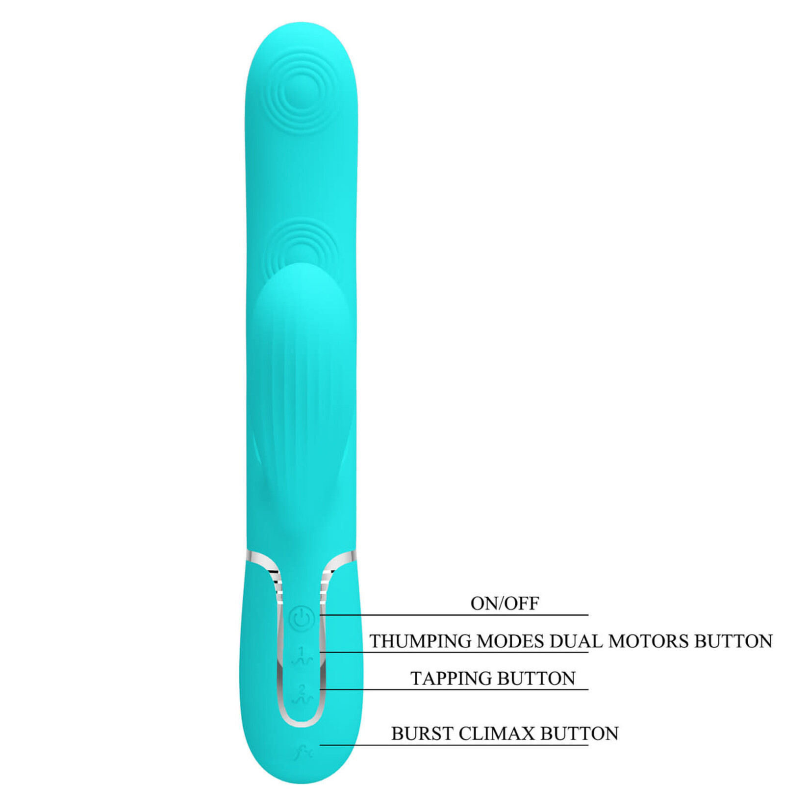 Pretty Love Perdita Twinkled Tenderness Rabbit Vibrator - Turquoise