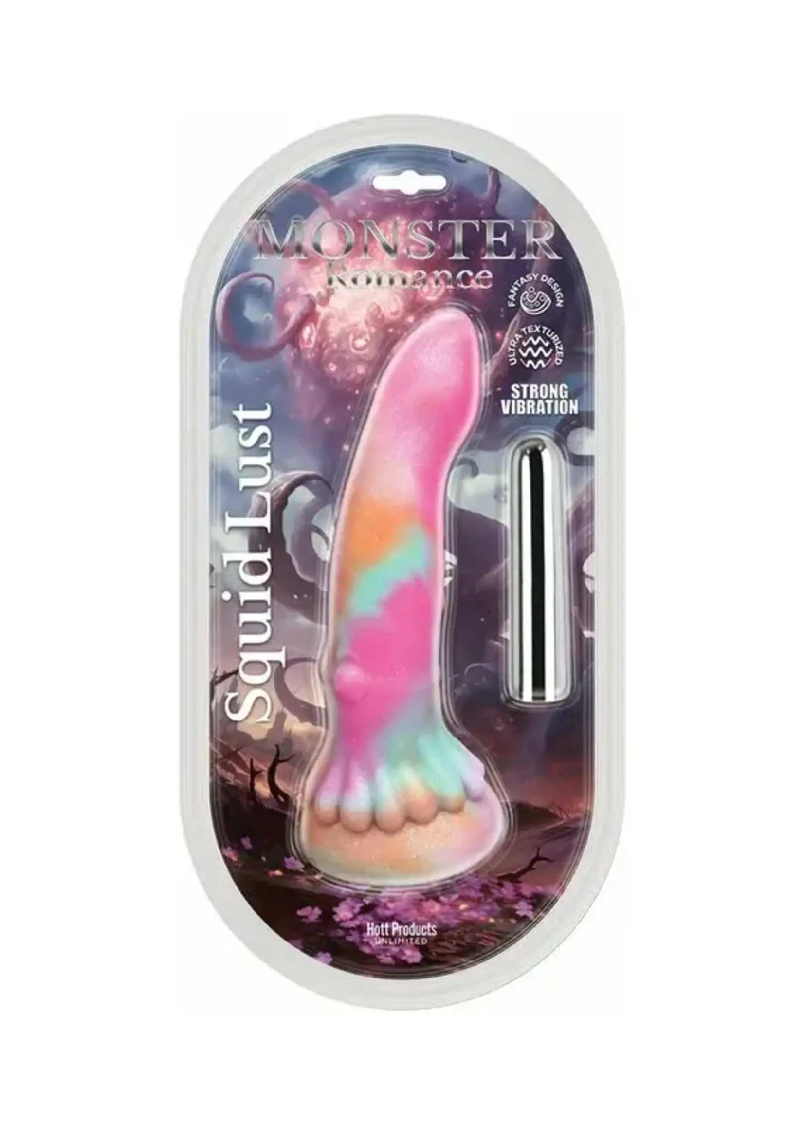 HOTT PRODUCTS Monster Romance Squid Lust Rechargeable Silicone Dong - Multicolor