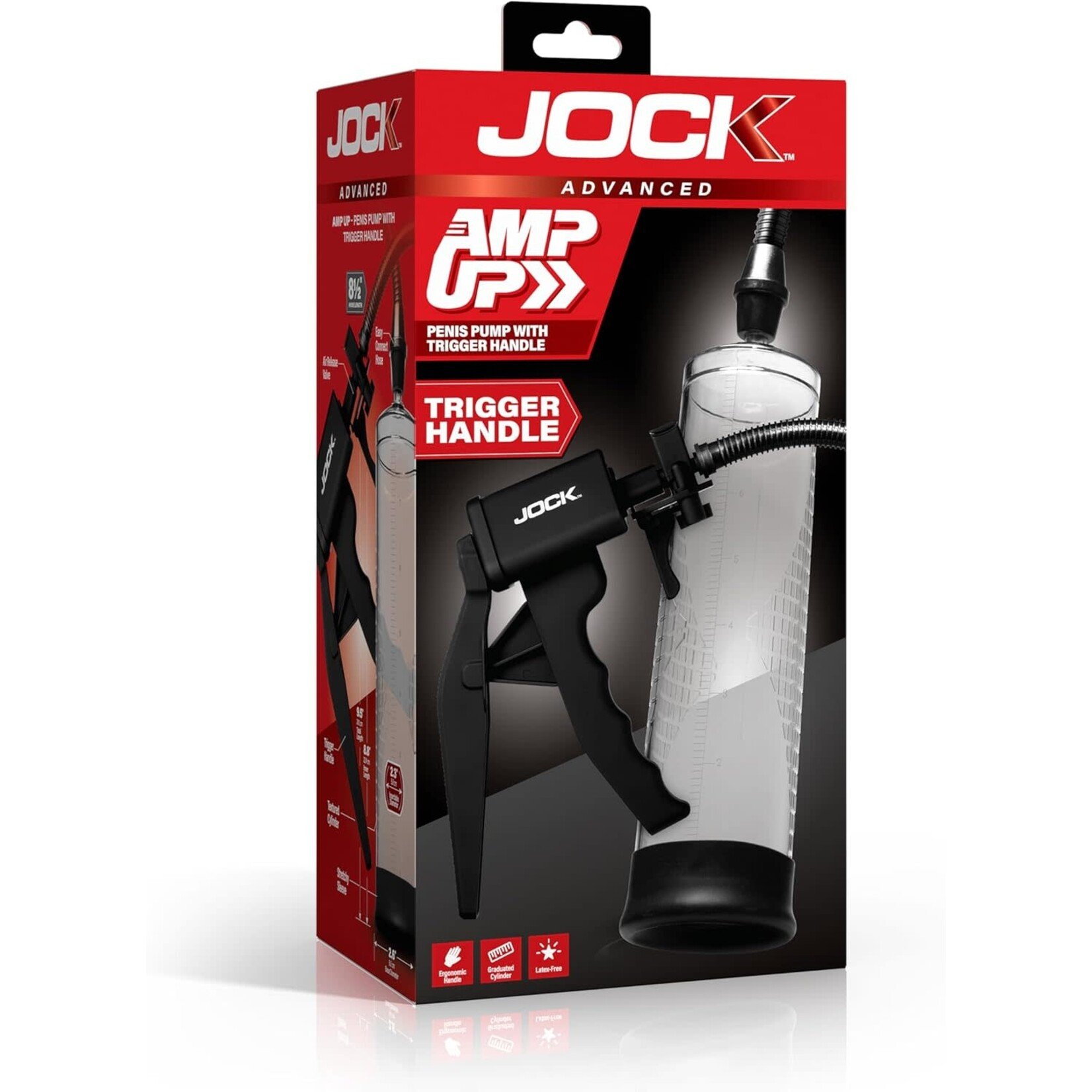 Curve Toys Amp Up Penis Pump With Trigger Handle - Clear