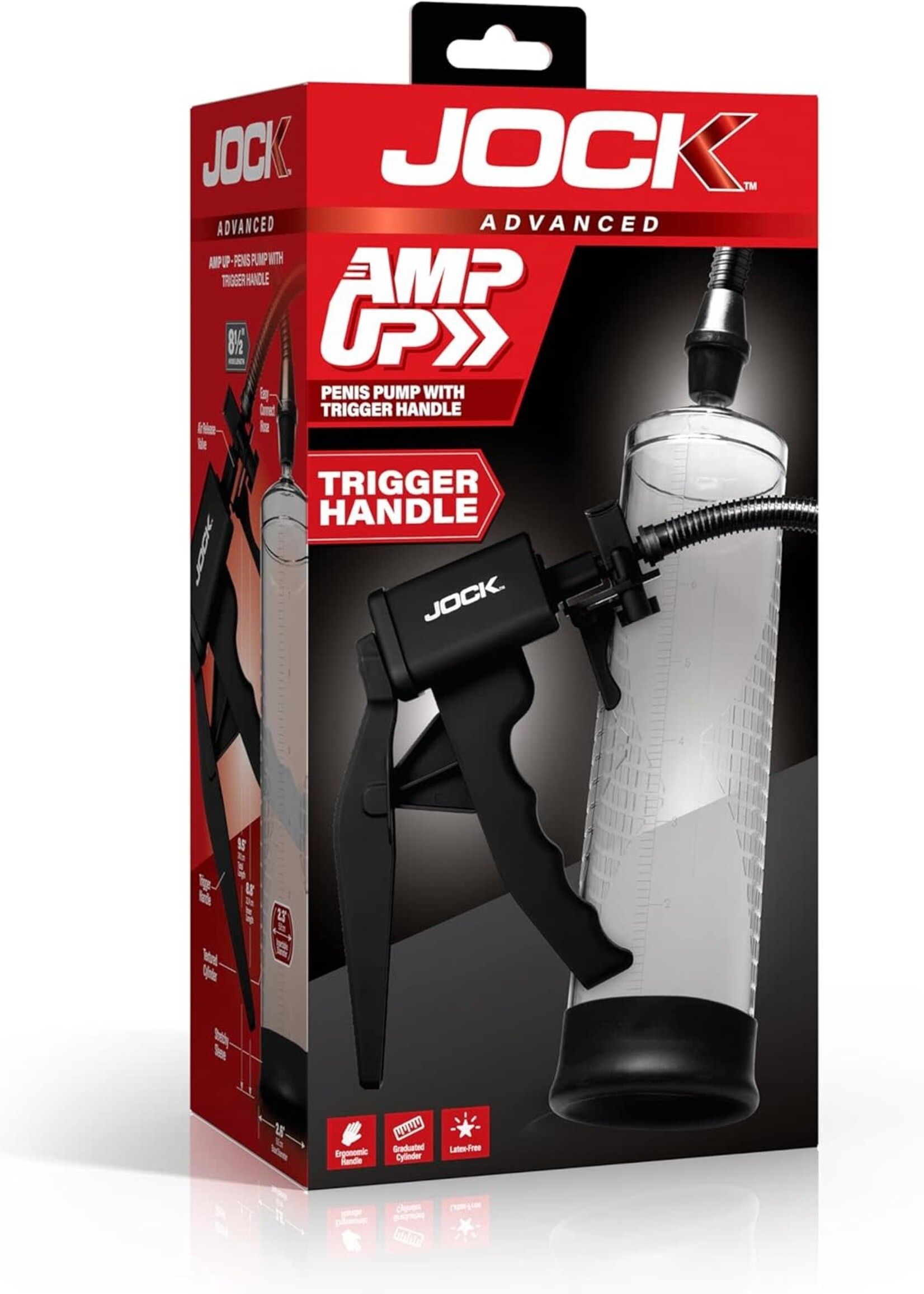 Curve Toys Amp Up Penis Pump With Trigger Handle - Clear