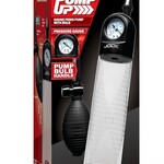 Curve Toys Pump Up Gauge Penis Pump With Bulb - Clear