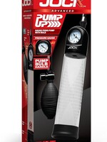 Curve Toys Pump Up Gauge Penis Pump With Bulb - Clear