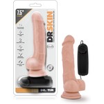 Blush Novelties Dr. Skin Dr. Tim 7.5" Vibrating Cock With Suction Cup Vanilla