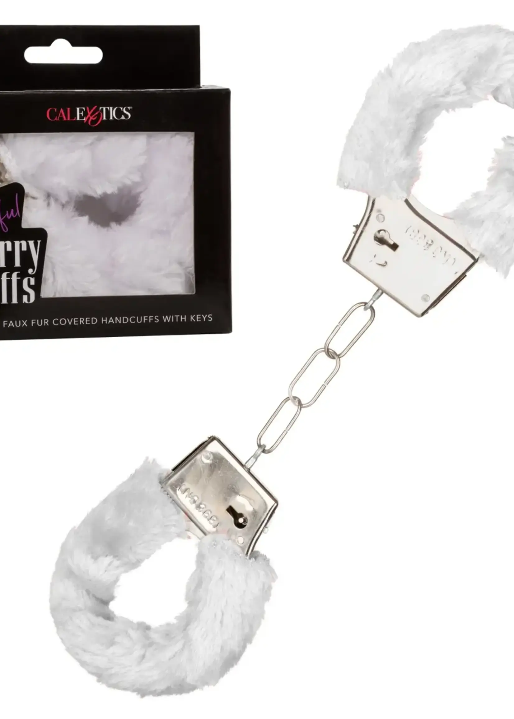 Calexotics Playful Furry Cuffs - White