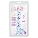 Icon Brands Glittergasm Realistic Clear Dildo with Balls and Suction Cup