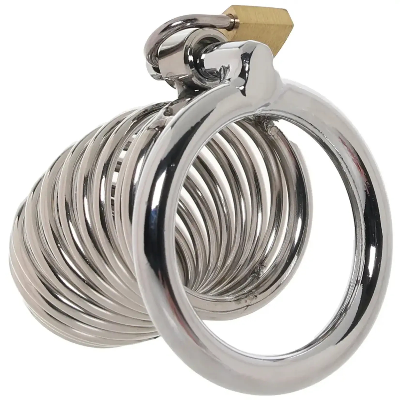 Blue Line Men Stainless Steel Prisoner Cock Cage