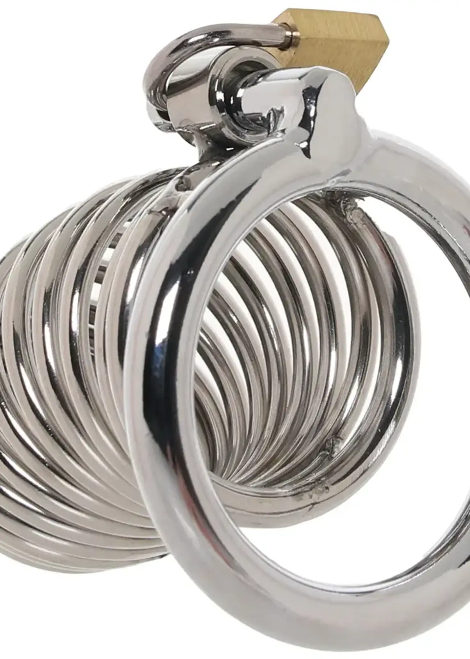 Blue Line Men Stainless Steel Prisoner Cock Cage