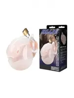 Blue Line Men Full Restraint Silicone Cock And Balls Chastity Device 100% Coverage White