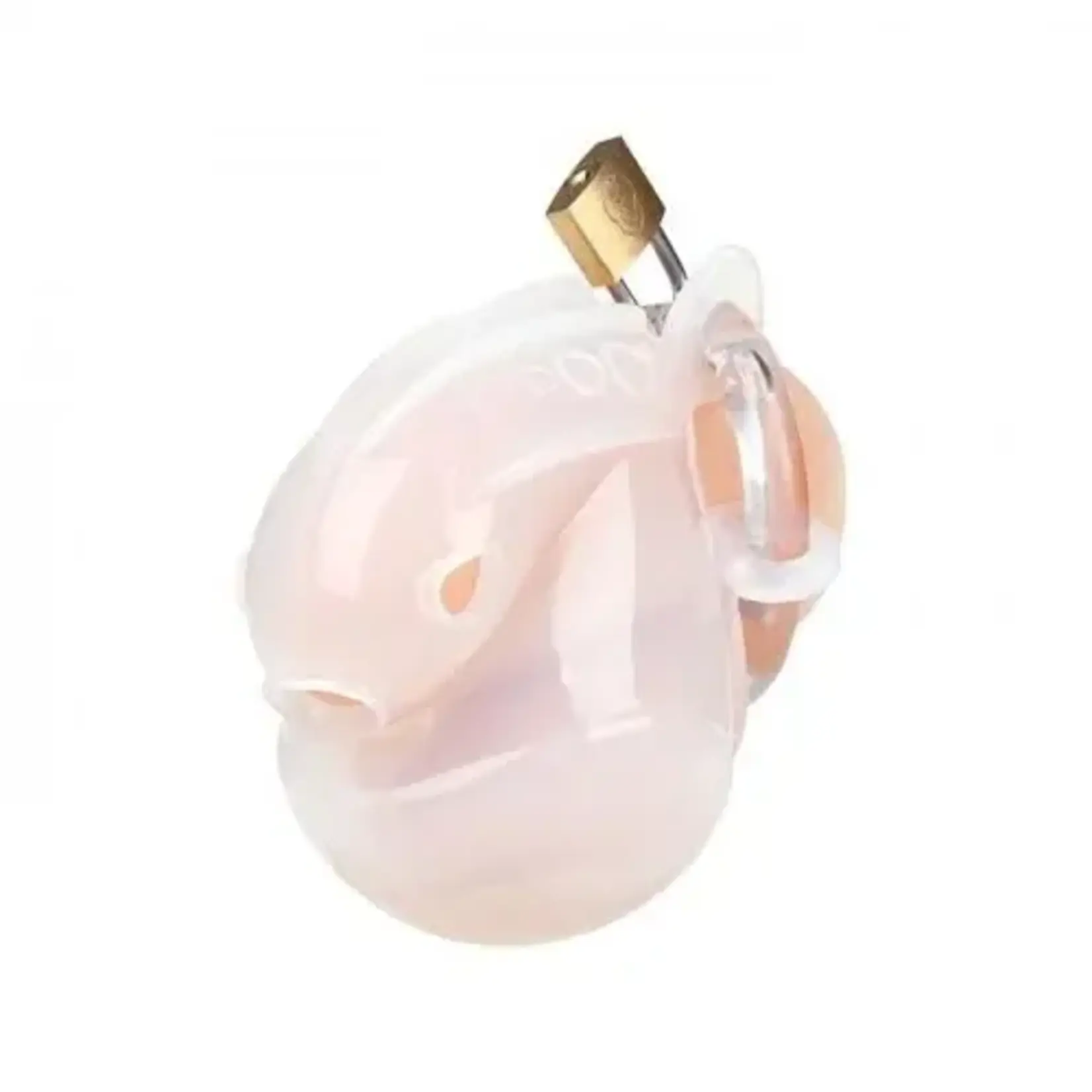 Blue Line Men Full Restraint Silicone Cock And Balls Chastity Device 100% Coverage White