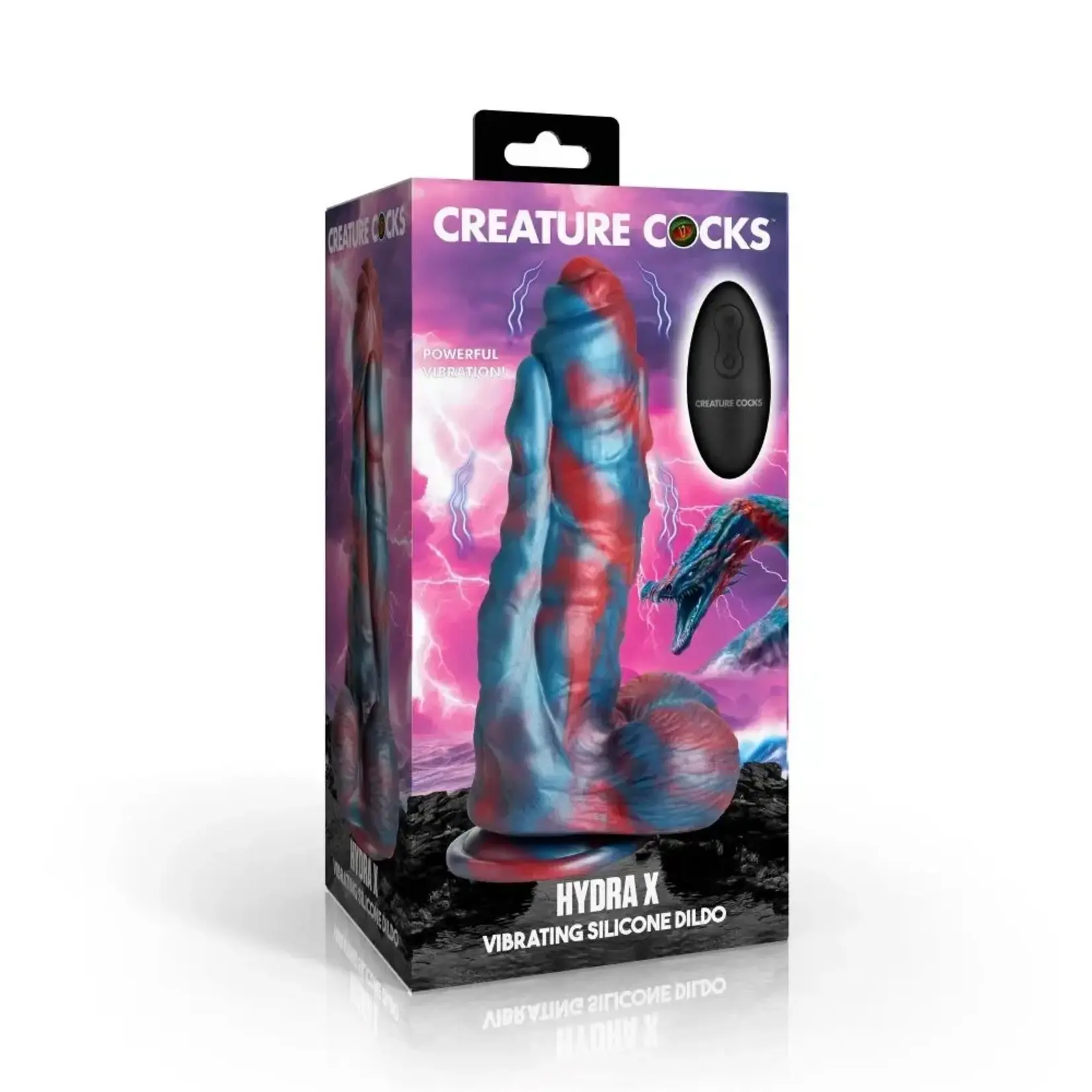 XR Brands Creature Cocks Hydra X Vibrating Silicone Dildo