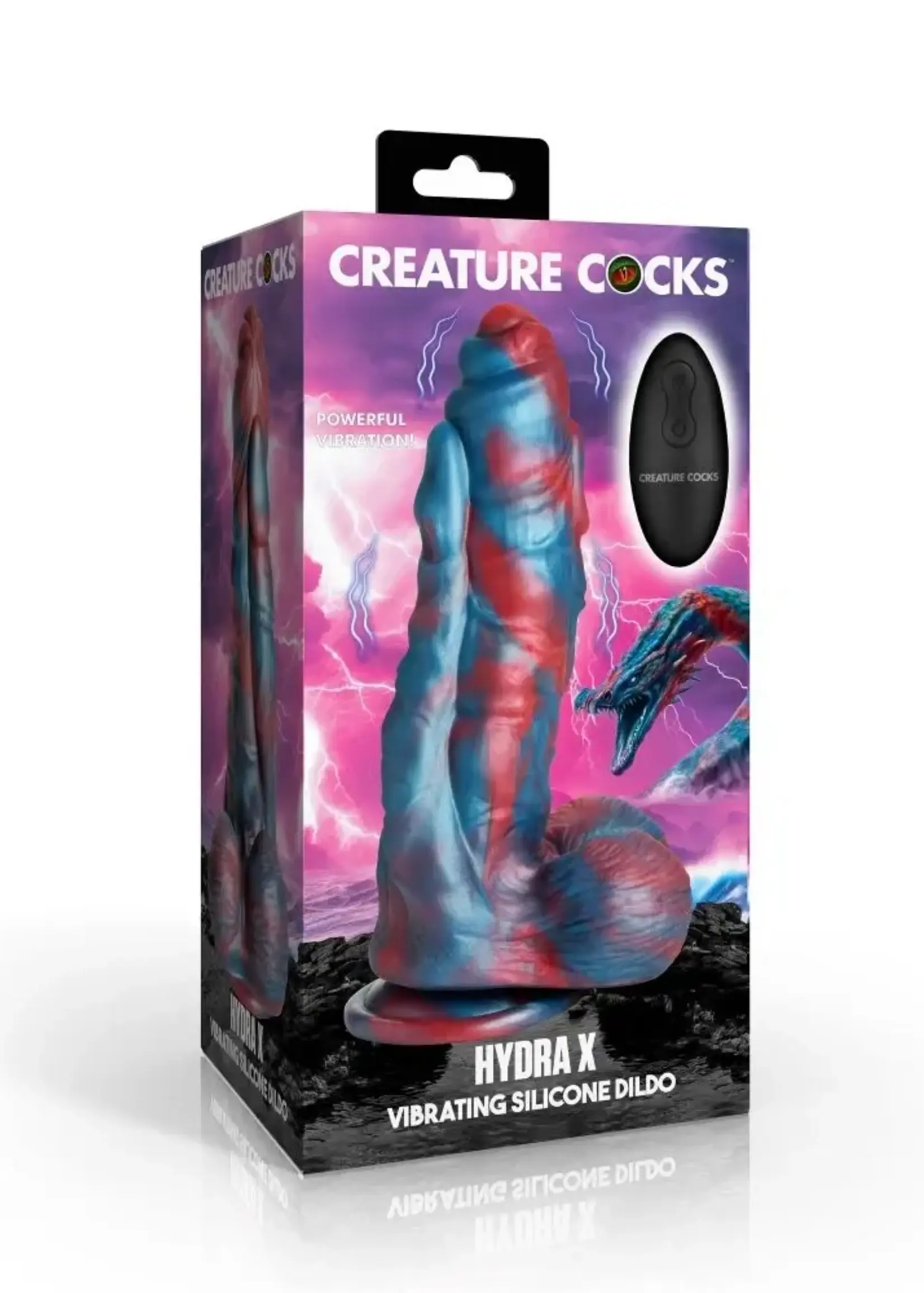 XR Brands Creature Cocks Hydra X Vibrating Silicone Dildo