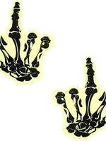 Neva Nude Fuck You Glow in the Dark Skeleton Hand Nipple Cover Pasties