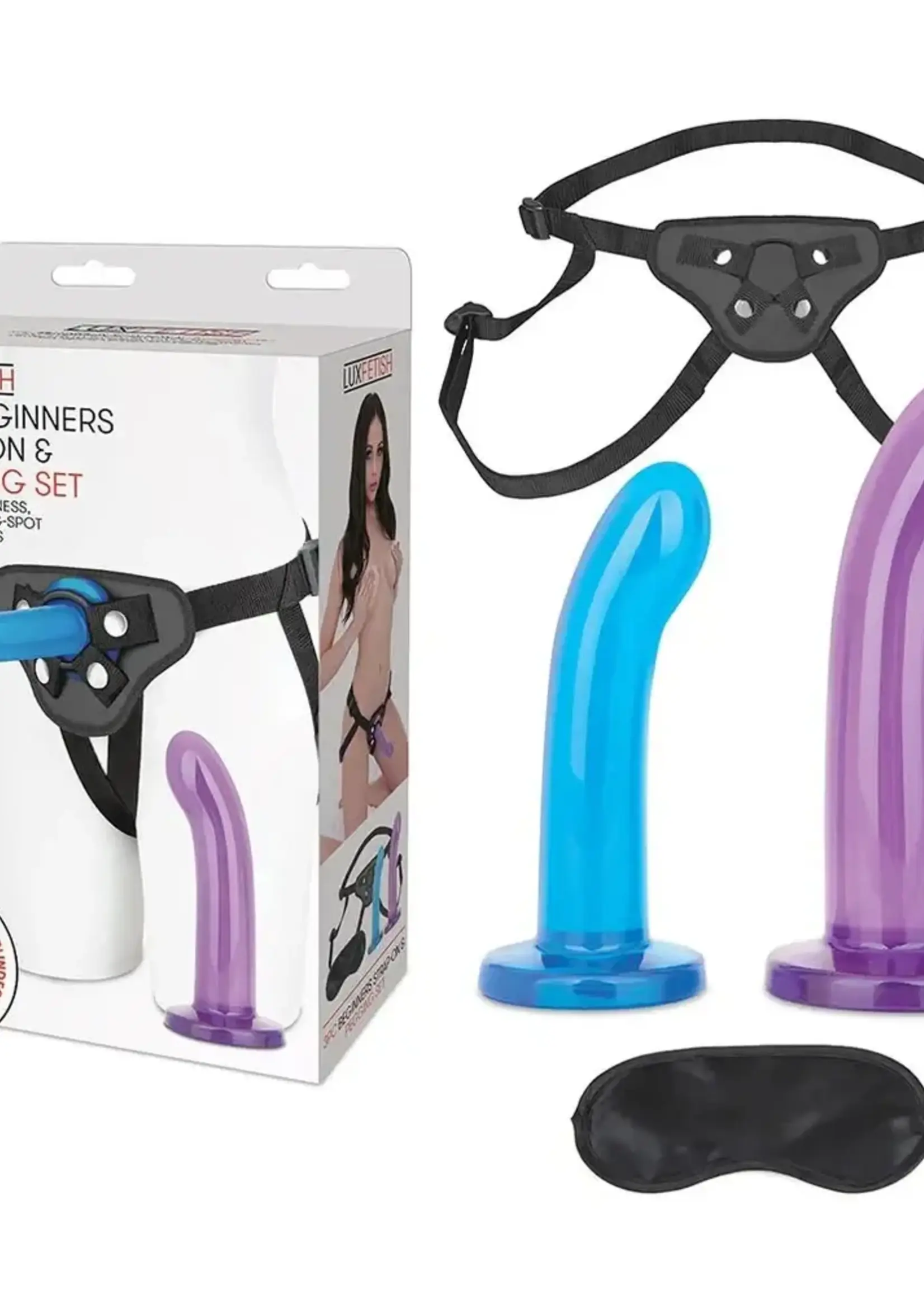 Lux Fetish 3 Pc Beginners Strap-On & Pegging Set
