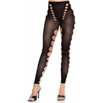Leg Avenue Leg Avenue Seamless Opaque Cut-Out Footless Tights - Black - O/S