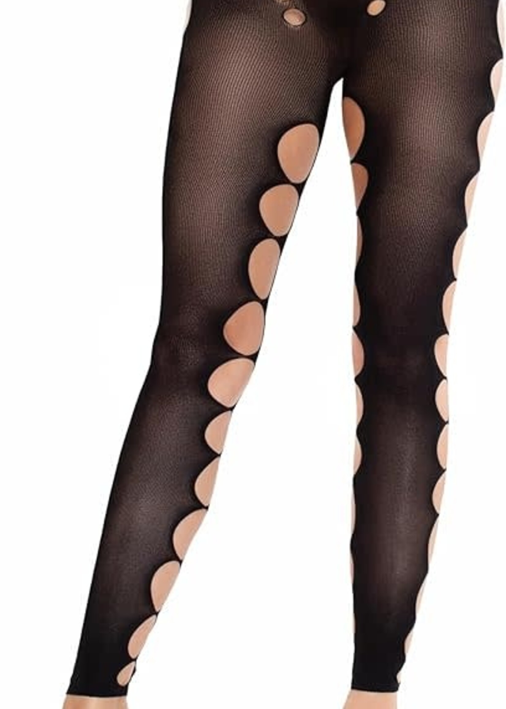 Leg Avenue Leg Avenue Seamless Opaque Cut-Out Footless Tights - Black - O/S