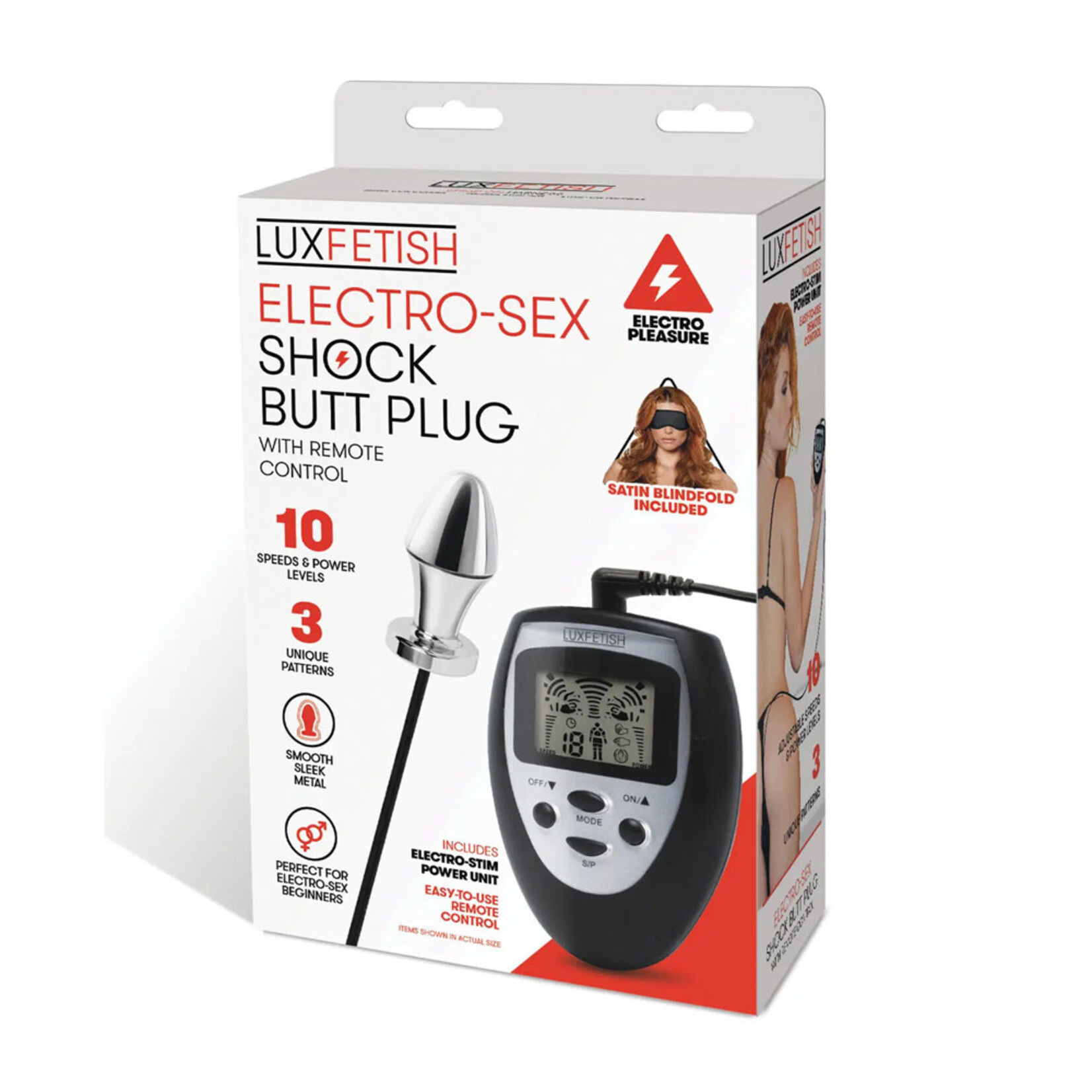 Lux Fetish Electro-Sex Shock Butt Plug With Remote Control