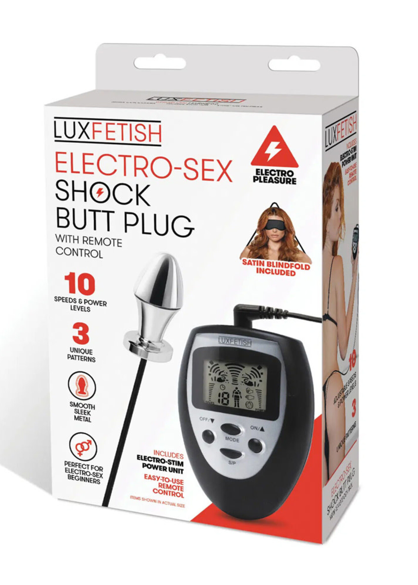 Lux Fetish Electro-Sex Shock Butt Plug With Remote Control