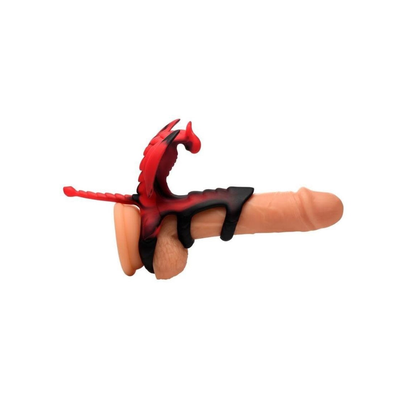 XR Brands Creature Cocks Dragon Flight Vibrating Silicone Cock Ring