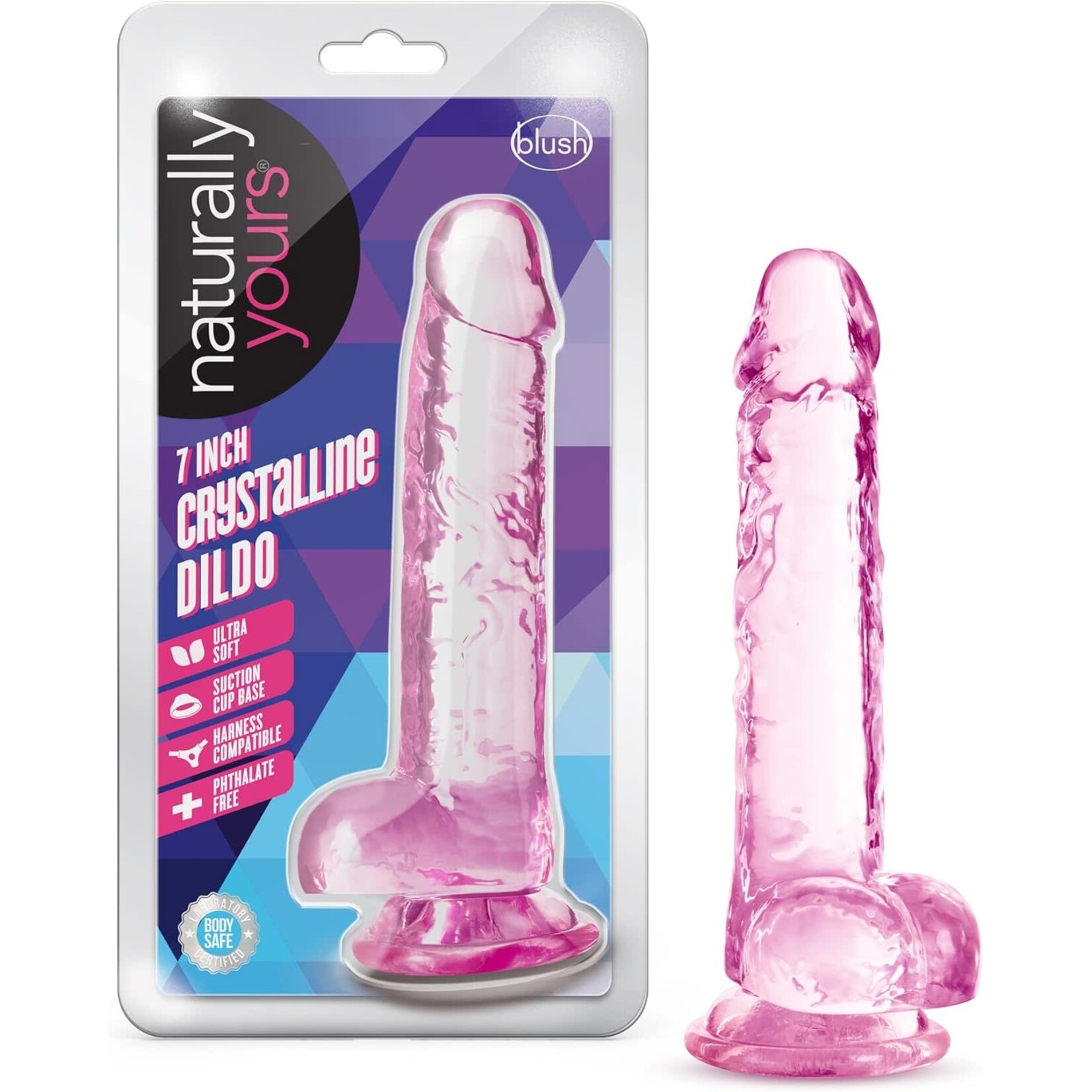 Blush Novelties Naturally Yours Crystalline Dildo 7in