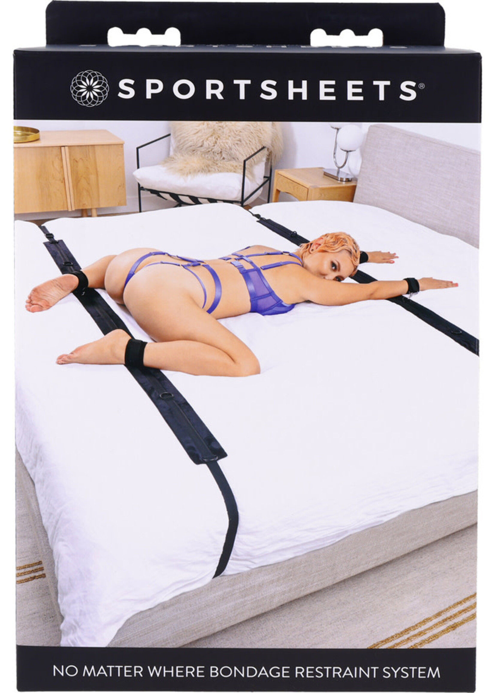 Sportsheets No Matter Where Restraint System - Black