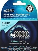 One Condoms My One Snug Sampler Condoms - Pack of 3