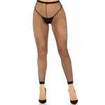 Leg Avenue Industrial Net Footless Tights - One Size - Black