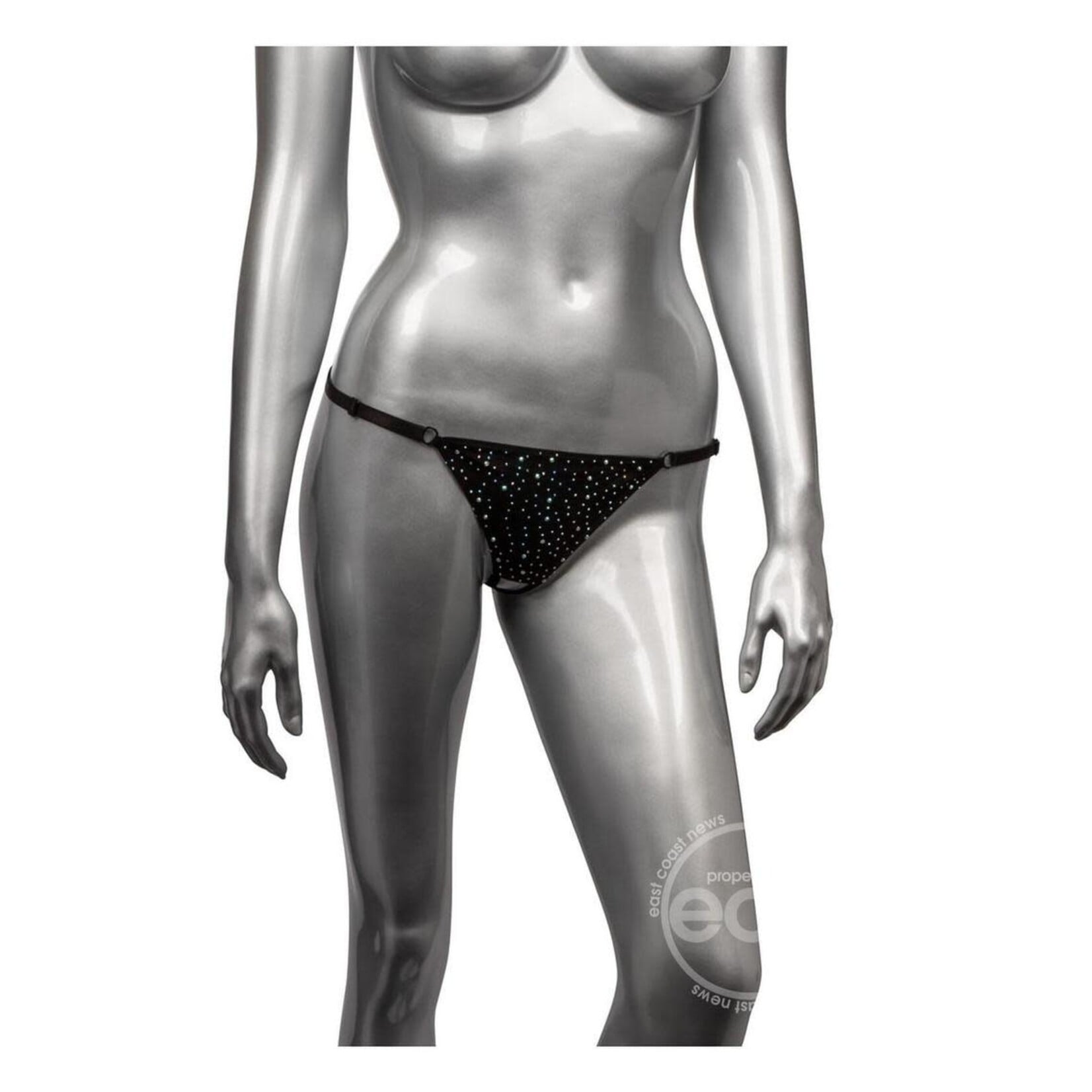 Calexotics Radiance Crotchless Thong - Plus Size - Black