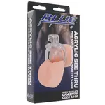 Blue Line Acrylic See Thru Mini Cock Micro Chastity Cage