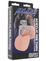 Blue Line Acrylic See Thru Mini Cock Micro Chastity Cage