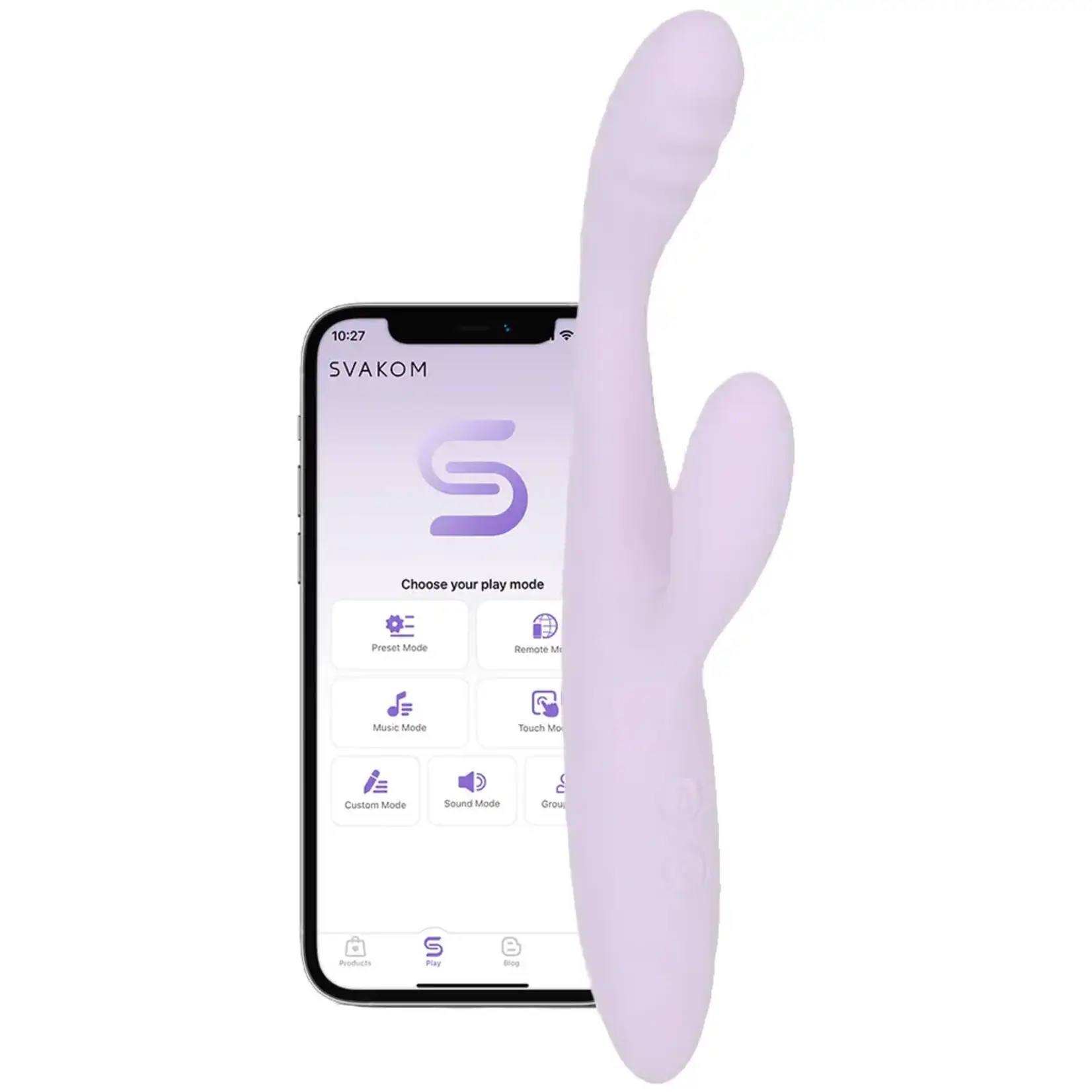 Svakom Svakom CICI Plus 2 Rechargeable Silicone App Controlled G-Spot Warming Vibrator - Lavender