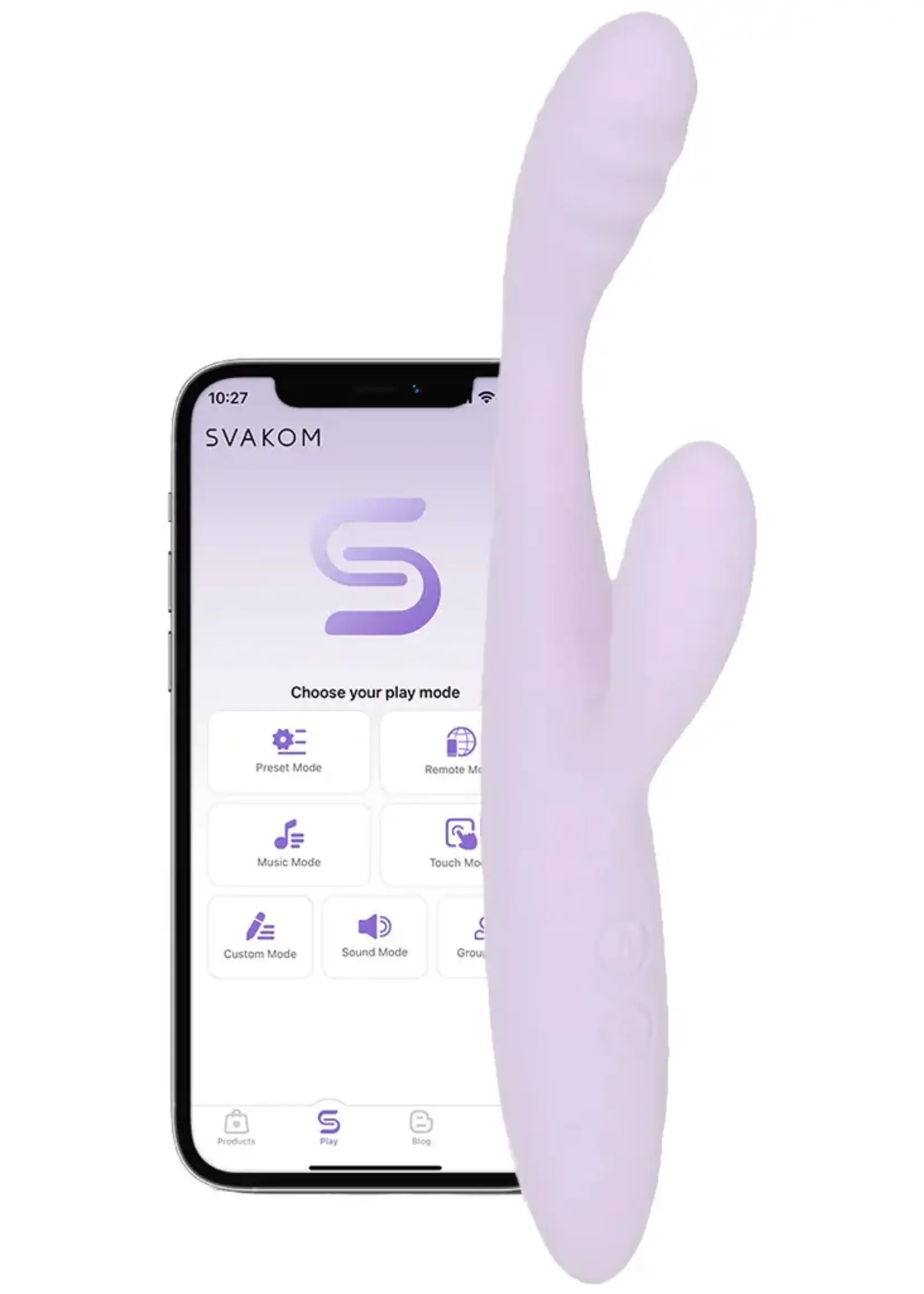Svakom Svakom CICI Plus 2 Rechargeable Silicone App Controlled G-Spot Warming Vibrator - Lavender