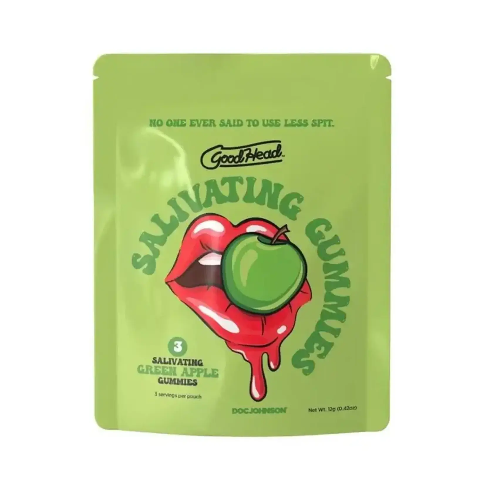 Doc Johnson Goodhead - Salivating Gummies (3 Pcs Per Pouch) - Green Apple