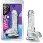 Blush Novelties Naturally Yours 6" Glitter Cock Sparkling Clear