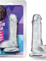 Blush Novelties Naturally Yours 6" Glitter Cock Sparkling Clear