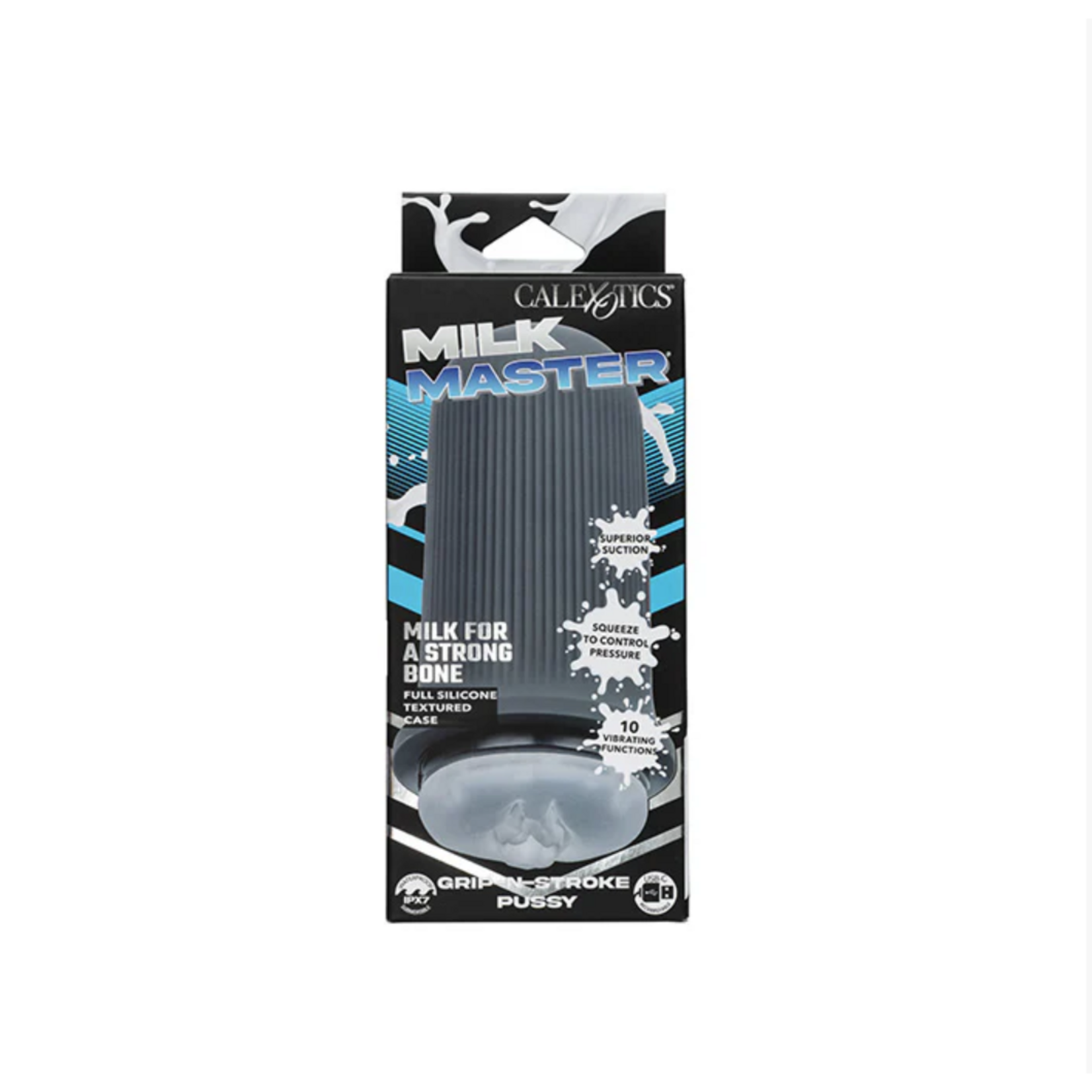 Calexotics Milk Master Grip-N-Stroke Pussy - Grey