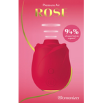 Womanizer Womanizer Rose Rechargeable Silicone Air Pulse Clitoral Vibrator - Red/Gold