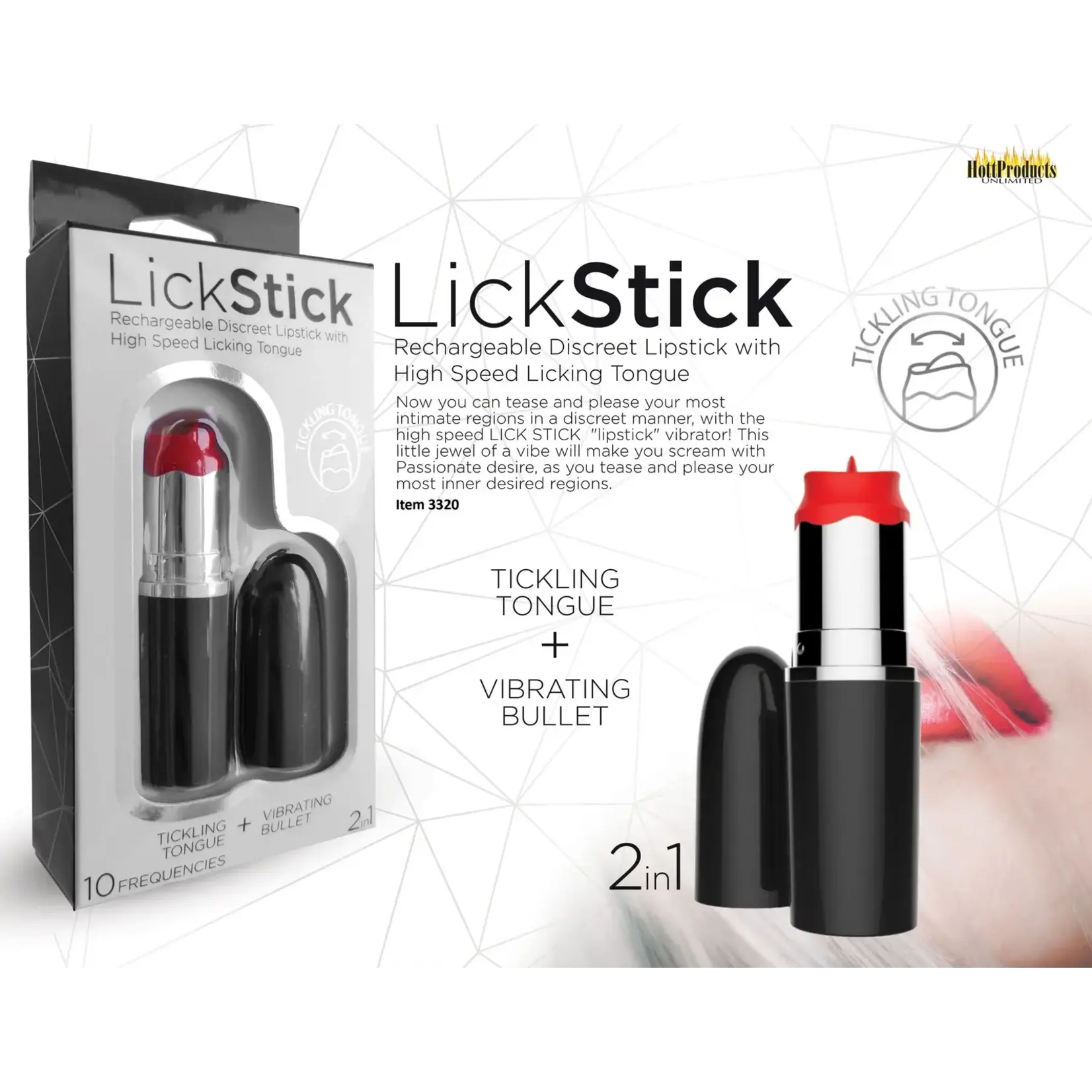 HOTT PRODUCTS Lickstick - Multi Speed Tongue Vibrator